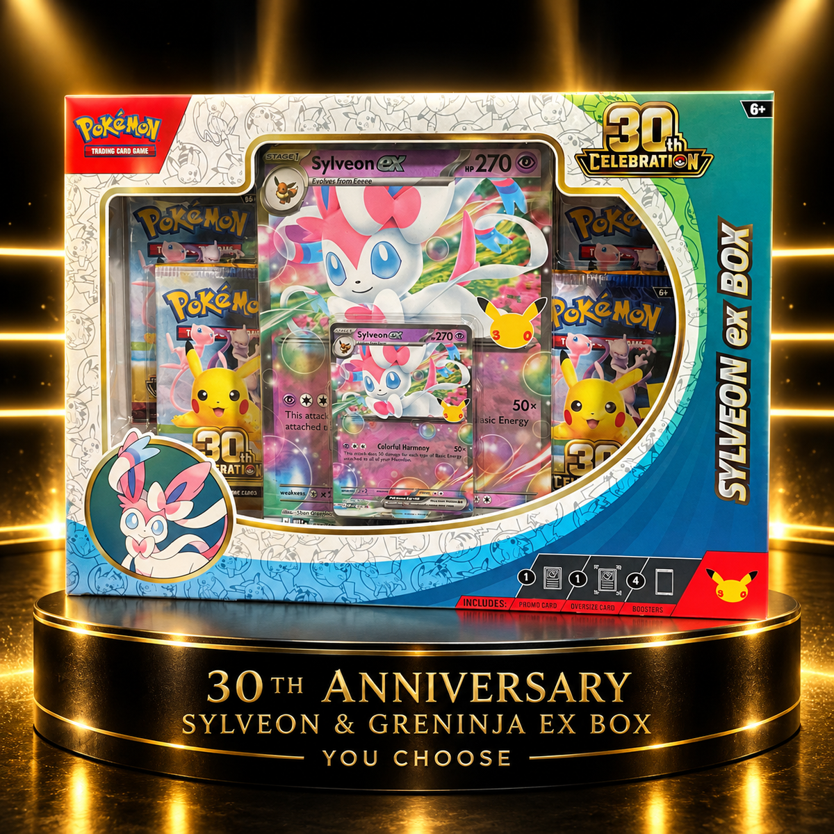 30TH ANNIVERSARY GRENINJA & SYLVEON EX BOX