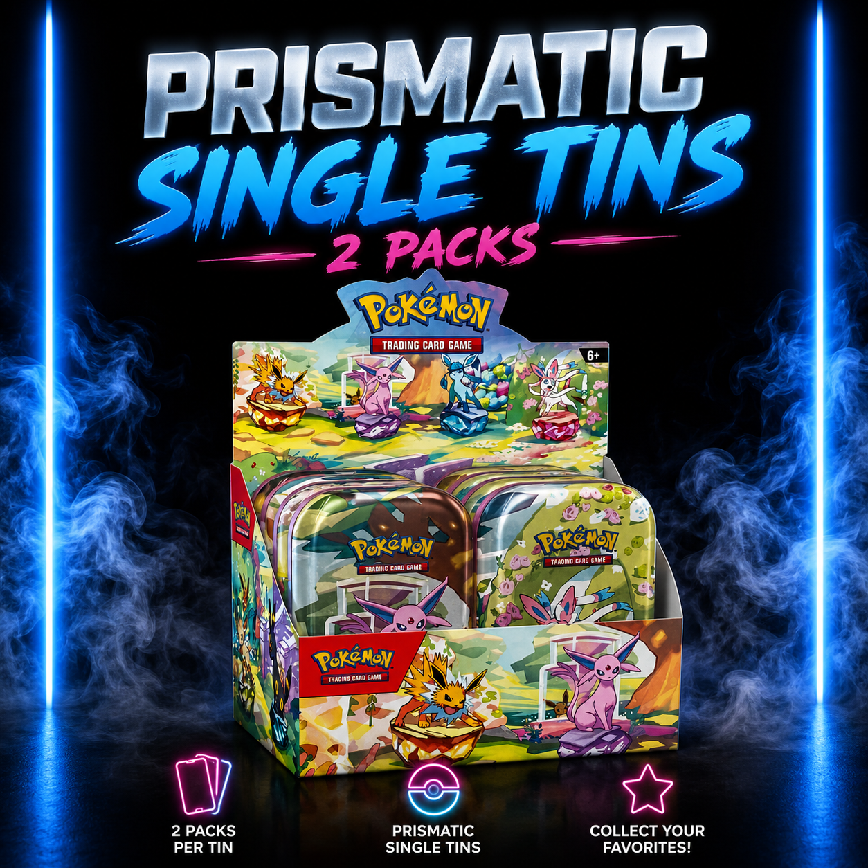 Prismatic single tins 2 pack